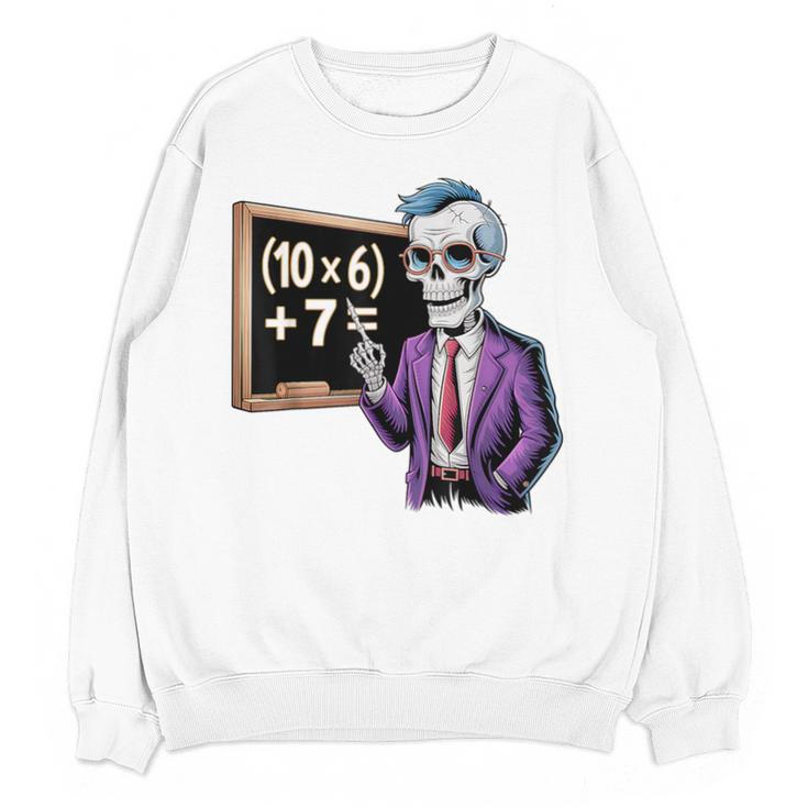 67 Math Teacher Meme Brainrot Six Seven Halloween Equation Unisex Sweatshirt