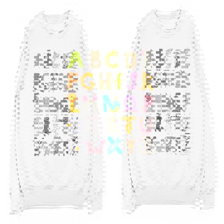 ABC Animals Alphabet Graphic Boys Girls Kindergarten Teacher Unisex Sweatshirt