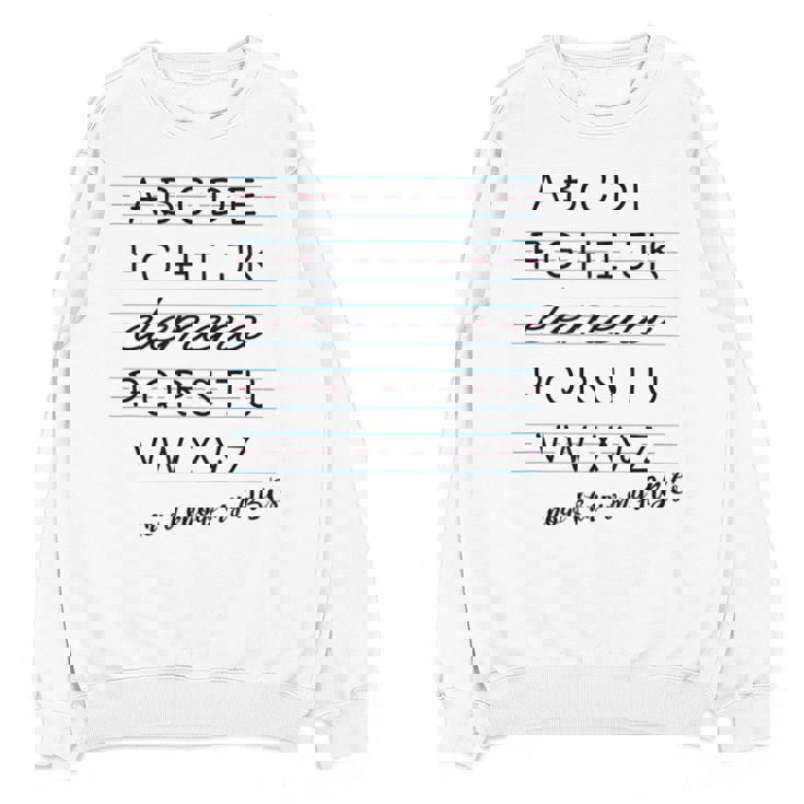 ABC Elemeno Shirt Alphabet Kindergarten Preschool Teacher Unisex Sweatshirt