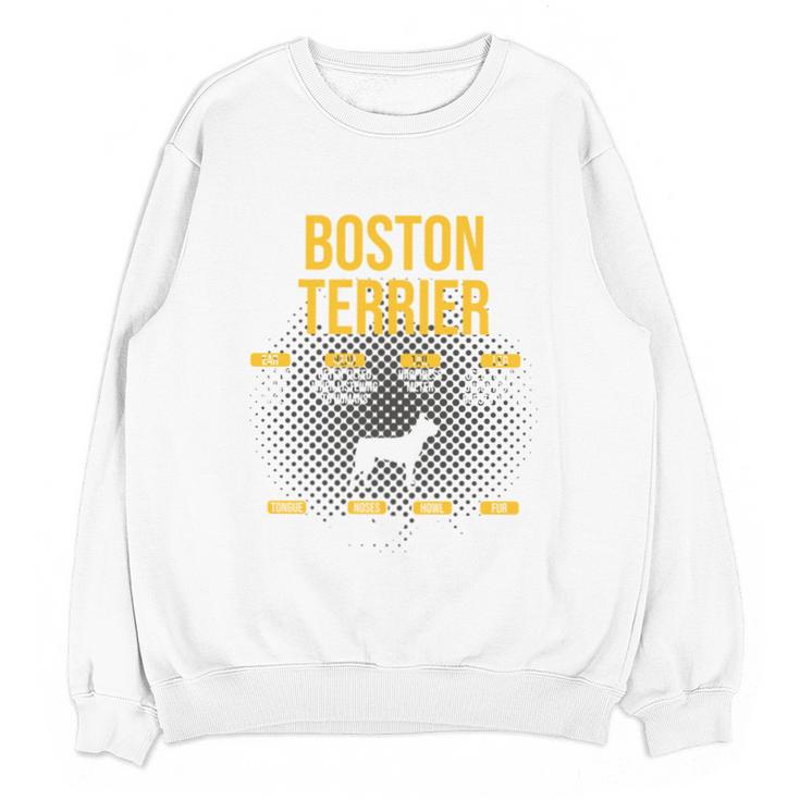 Anatomy Of Boston Terrier Dog Lover Unisex Sweatshirt