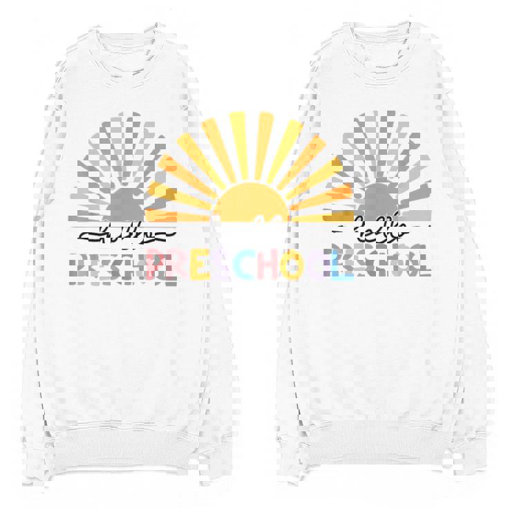 Back To School Hello Preschool For Kids Teacher Women Unisex Sweatshirt