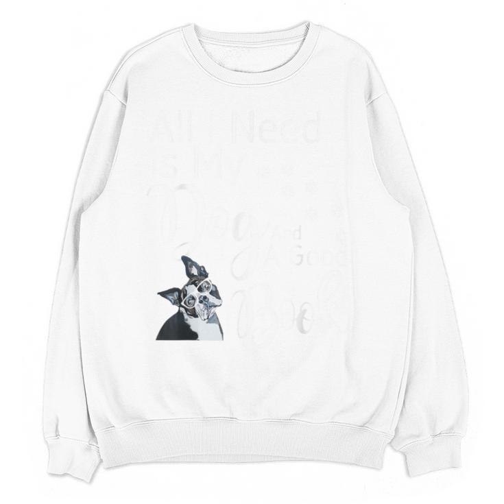 Boston Terrier Reading Books Love My Dog Men Women Kids T-Shirt Unisex Sweatshirt