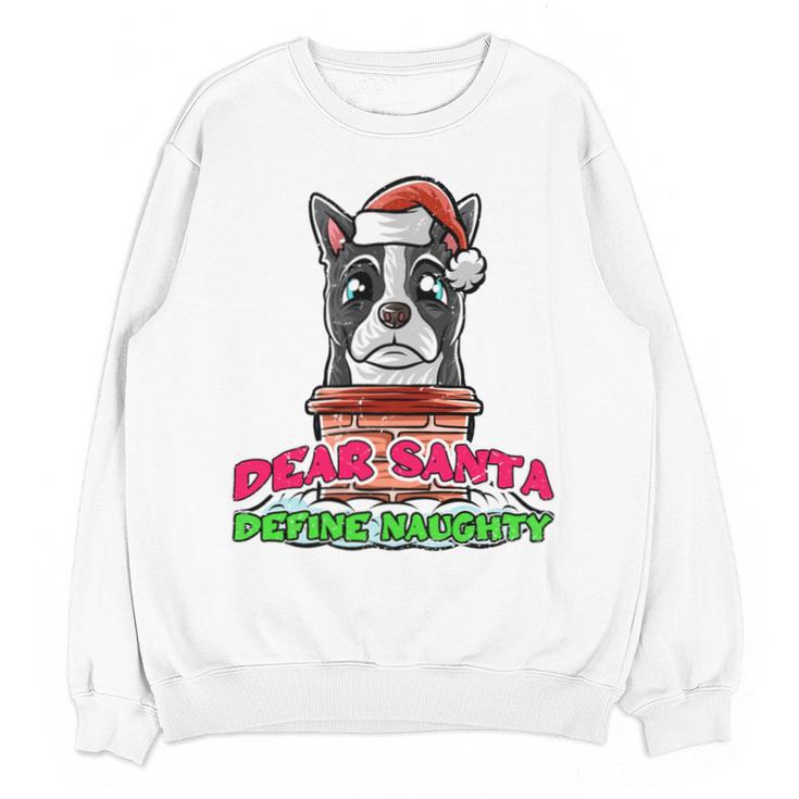 Boston Terrier Santa Claus Christmas Dog Unisex Sweatshirt
