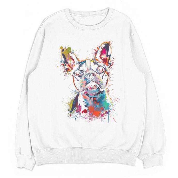Boston Terrier Splash Unisex Sweatshirt
