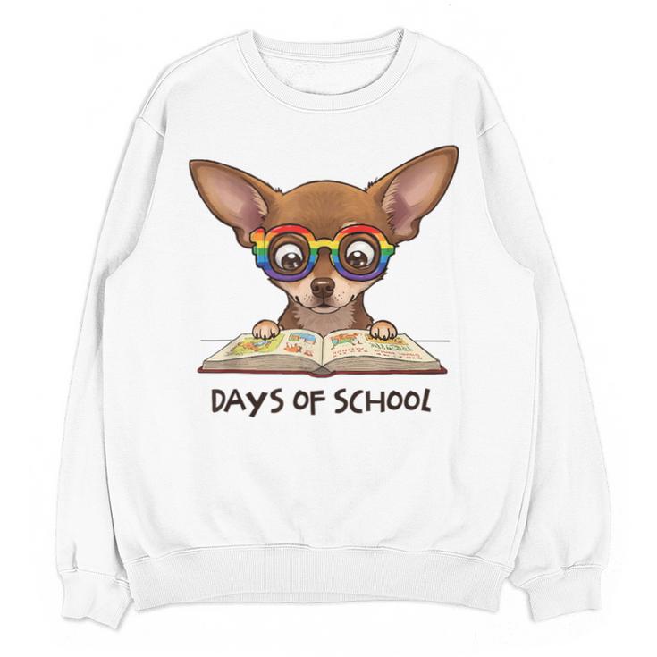 Chihuahua 100 Days Of School Rainbow Glasses Teacher Unisex Sweatshirt