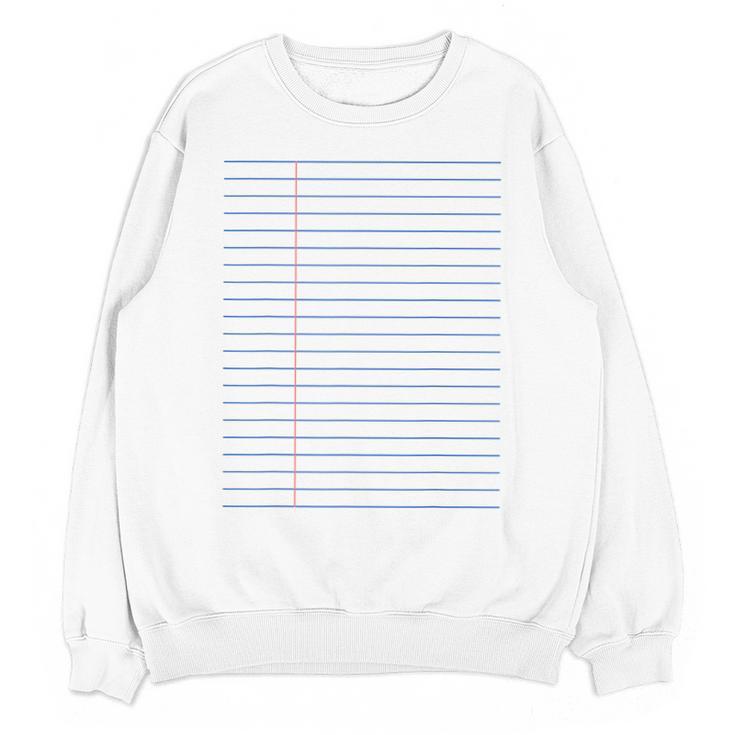 Colleged Ruled Paper Lined Writer Student Professor Teacher Unisex Sweatshirt