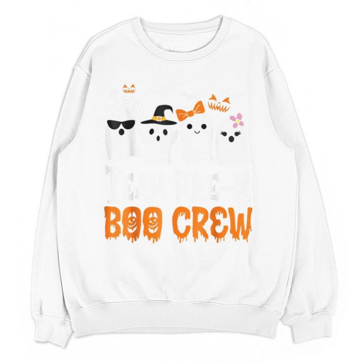 Cute Ghost Team Pre K Boo Crew Halloween Teacher Student Unisex Sweatshirt
