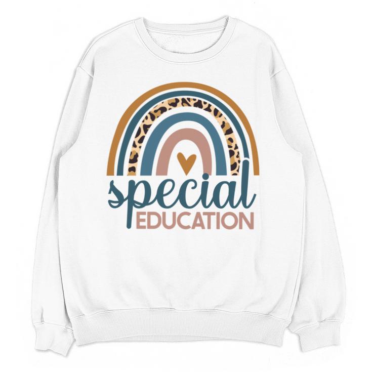 Cute Special Education Leopard Print SPED Teacher Idea Unisex Sweatshirt