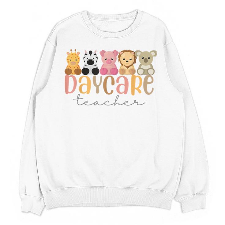 Daycare Teacher Animals Daycare Provider Back To School Unisex Sweatshirt