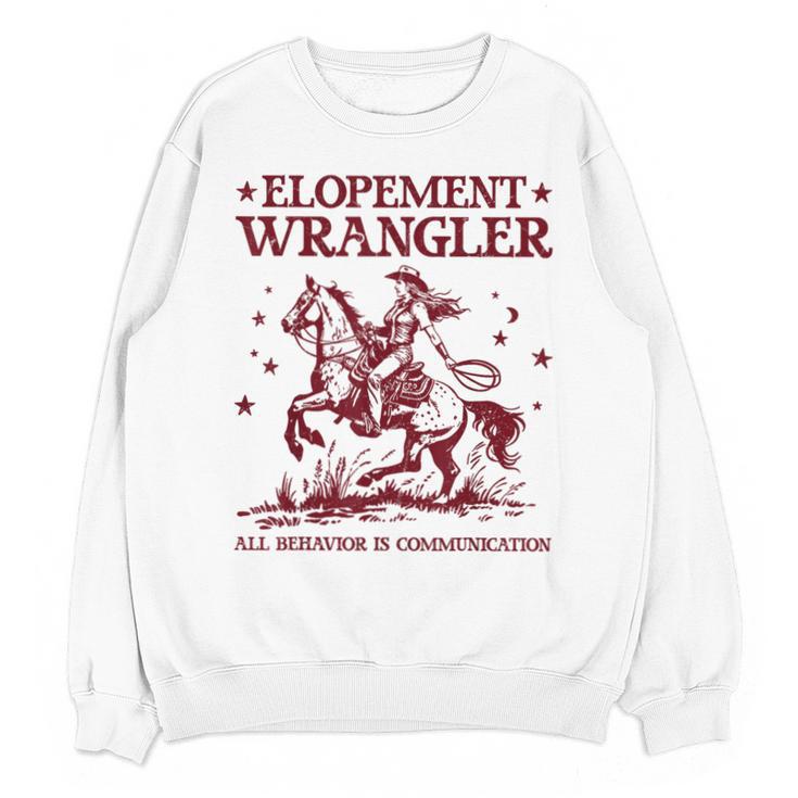 Elopement Wrangler Teacher ABA Behavior Support Cowboy Unisex Sweatshirt