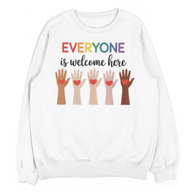Everyone Is Welcome Here Idaho Teacher Unisex Sweatshirt