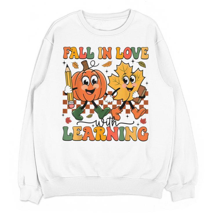 Fall In Love With Learning Thanksgiving Teacher Student Unisex Sweatshirt
