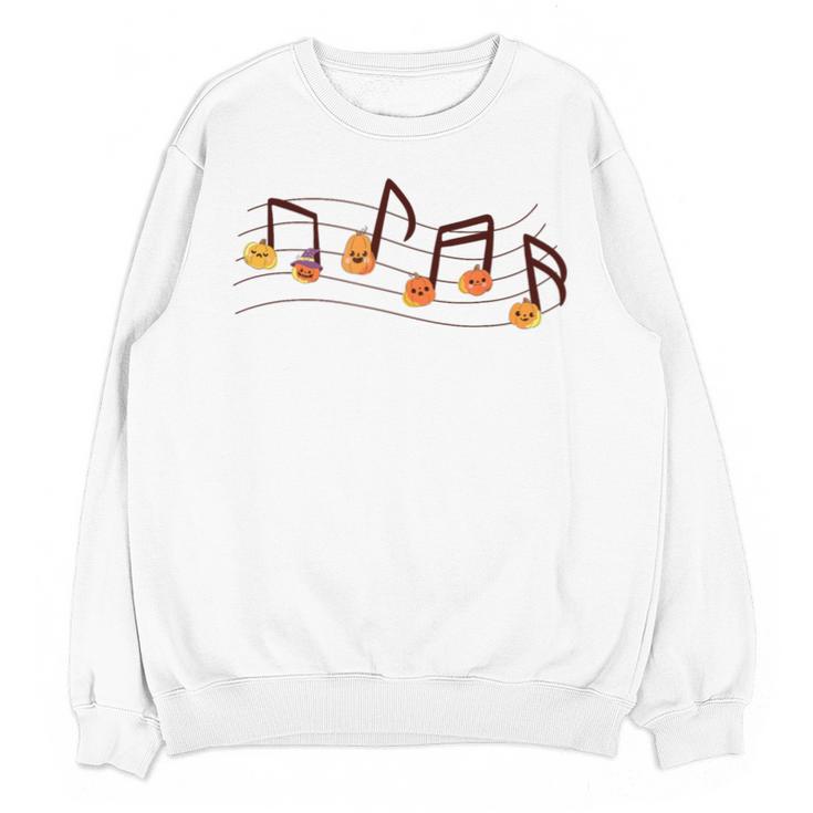 Fall Music Teacher Halloween Pumpkin Music Note Fall Teacher Unisex Sweatshirt