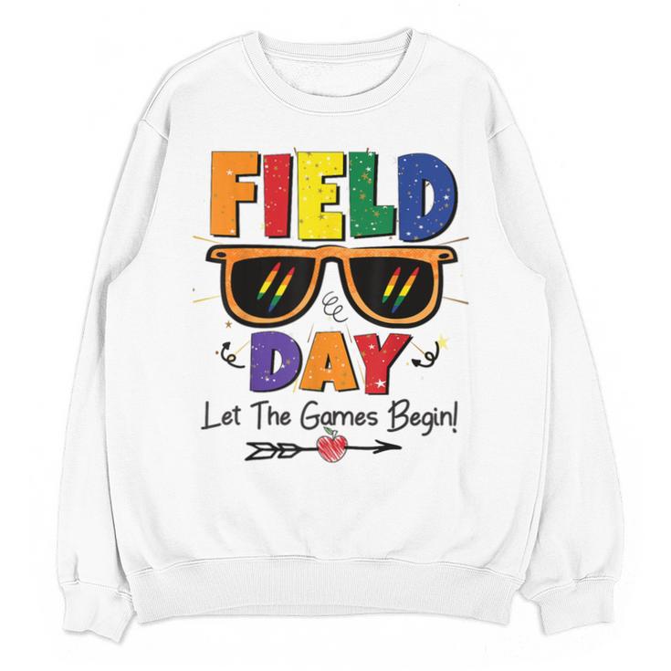 Field Day 2025 Let The Games Begin Kids Boys Girls Teachers Unisex Sweatshirt