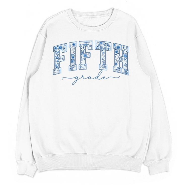 Fifth Grade Toile De Jouy Back To School Teachers Kids Unisex Sweatshirt