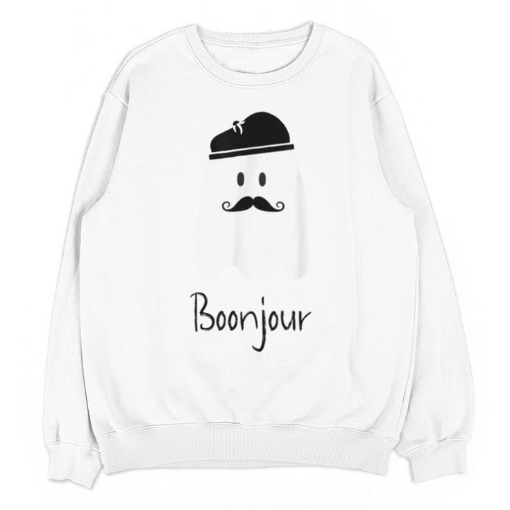 French Teacher Halloween Bonjour Ghost Unisex Sweatshirt