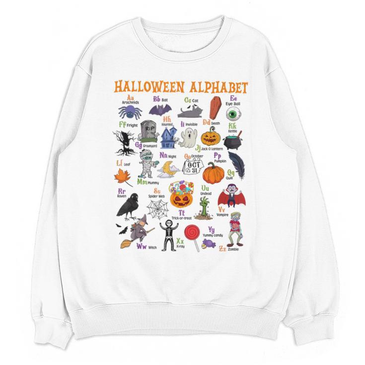 Halloween Alphabet ABCs Learning Kindergarten Teacher Unisex Sweatshirt