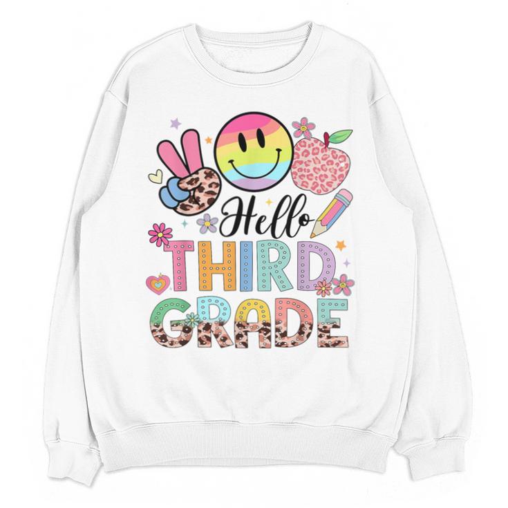 Hello 3rd Grade Boy Girl Teacher Back To School 3rd Grade Unisex Sweatshirt