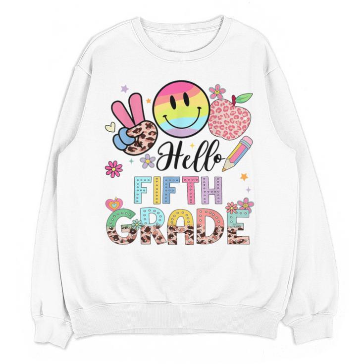 Hello 5th Grade Boy Girl Teacher Back To School 5th Grade Unisex Sweatshirt