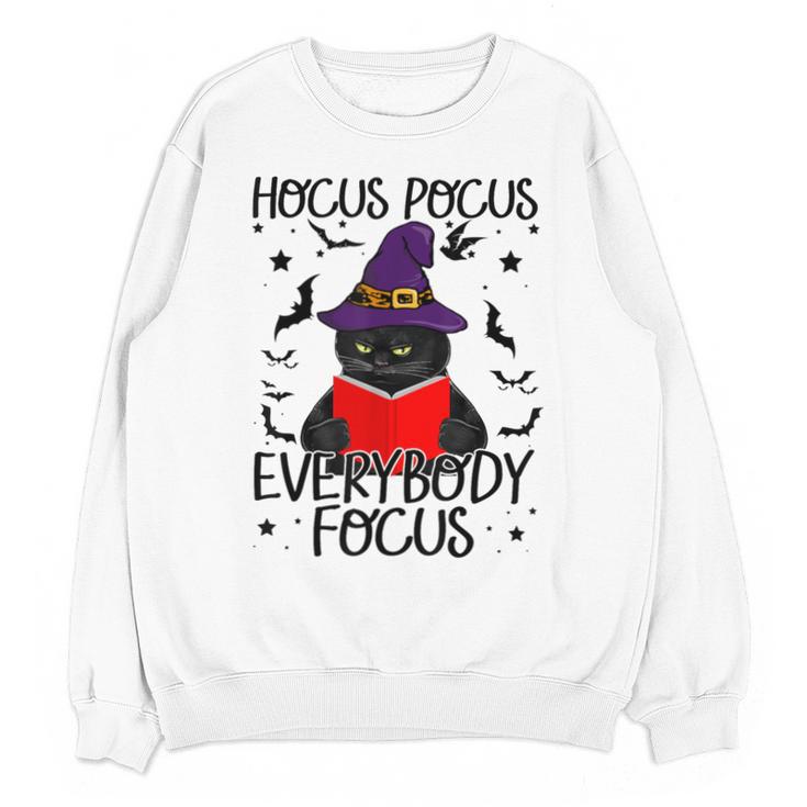 Hocus Pocus Everybody Focus Halloween Teacher For Men Women Unisex Sweatshirt