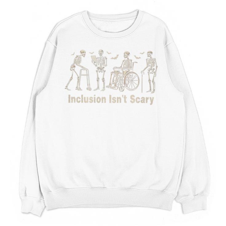 Inclusion Isn't Scary Skeleton Halloween Sped Teacher Premium Tri-Blend Unisex Sweatshirt