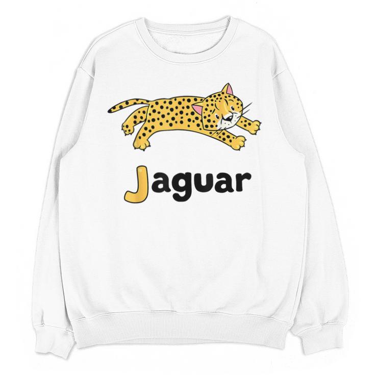 J Is For Jaguar ABC Alphabet T-Shirt For Teachers Students Unisex Sweatshirt