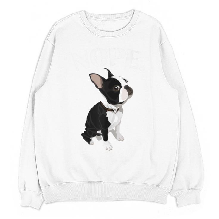 Love NOPE Boston Terrier Dog Lover Unisex Sweatshirt