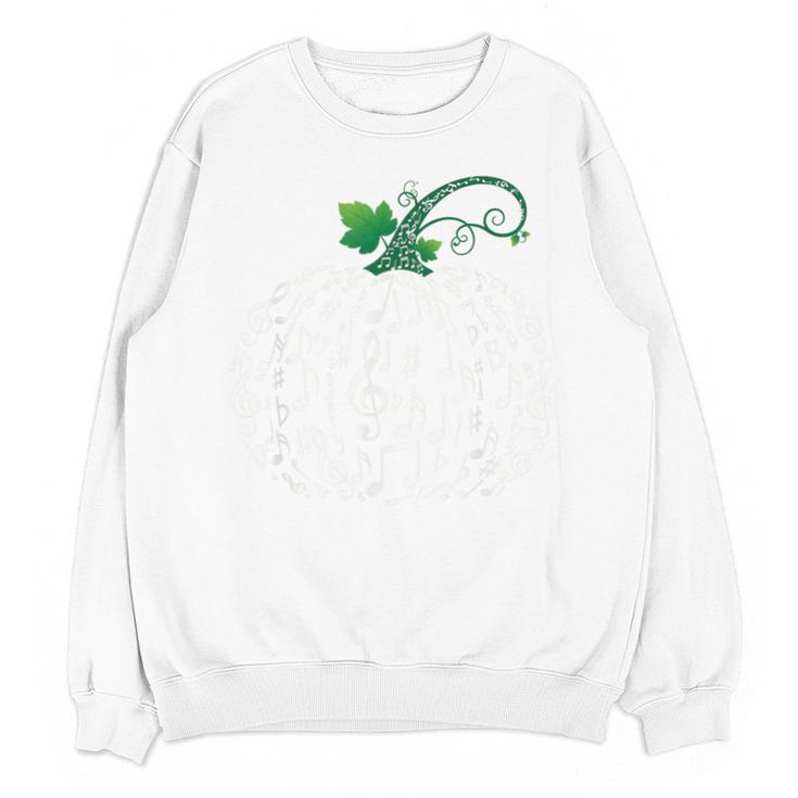 Music Notes Pumpkin Fall Music Teacher Unisex Sweatshirt