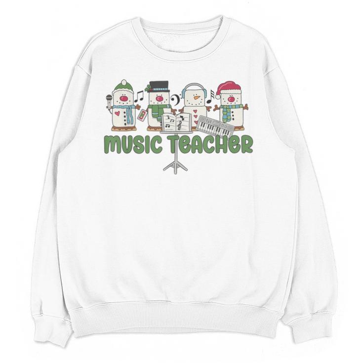 Music Teacher Christmas Holiday Wnter Music Instructor Unisex Sweatshirt