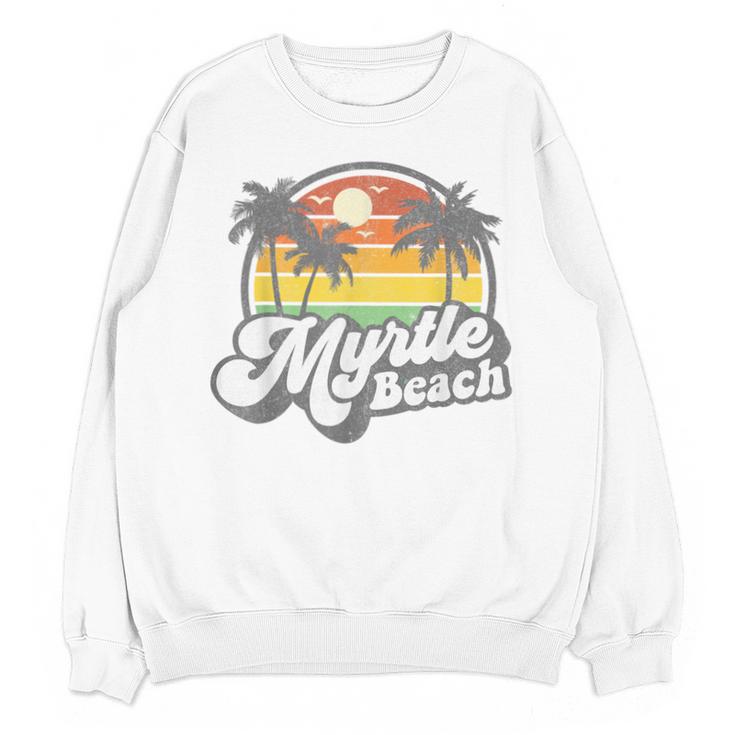 Myrtle Beach South Carolina Retro 70s Vintage Vacation Unisex Sweatshirt