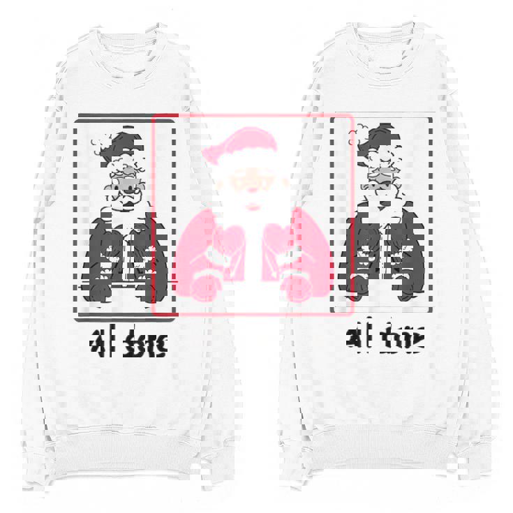 Retro All Done Christmas Special Ed Teacher Team Santa Women Unisex Sweatshirt