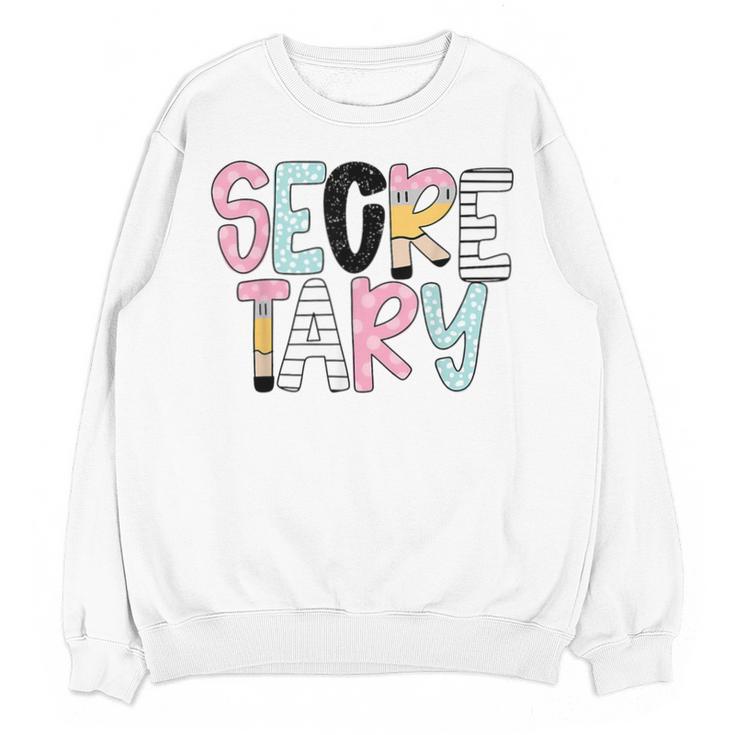 Retro Secretary Back To School Teacher Appreciation Unisex Sweatshirt