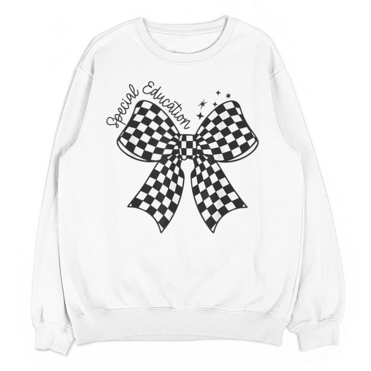 Retro Special Education Squad Coquette Bow SPED Teacher Unisex Sweatshirt