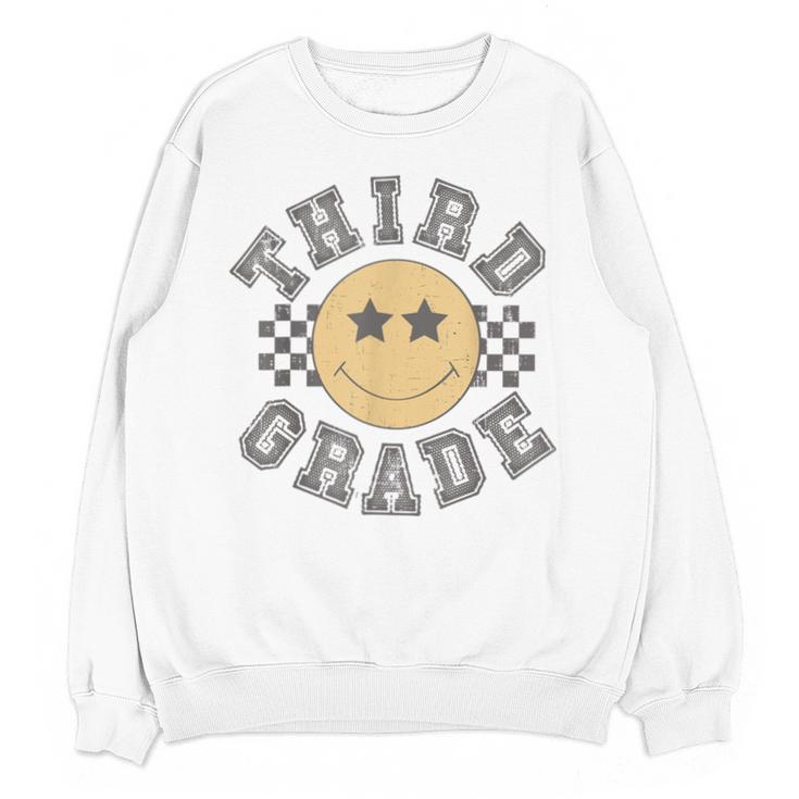 Retro Third Grade Teacher Student 1st Day Back To School Unisex Sweatshirt