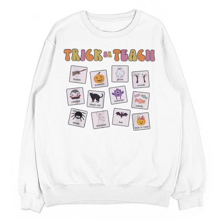 Retro Trick Or Treat Halloween Special Education Teacher Unisex Sweatshirt
