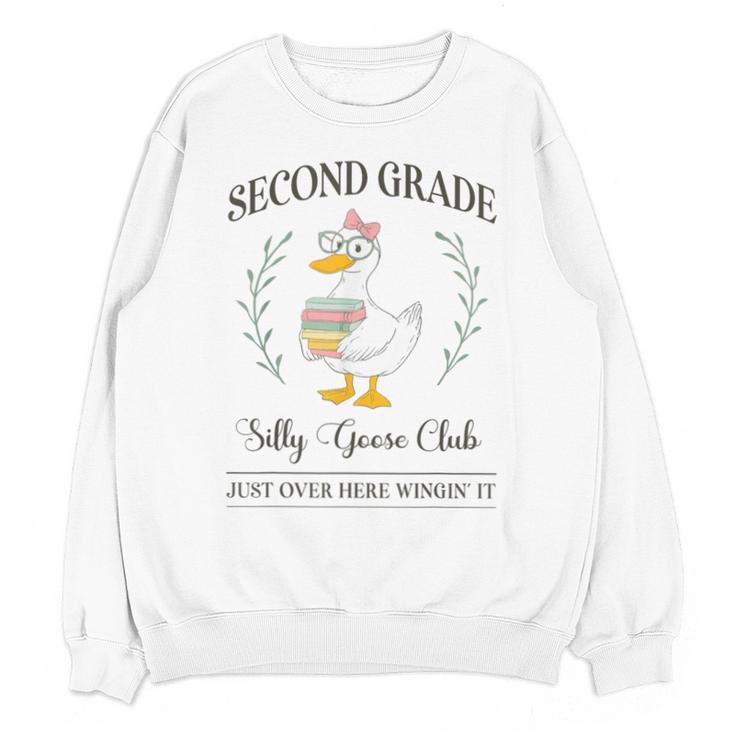 Second Grade Silly Goose Club For Teacher Or Student Unisex Sweatshirt