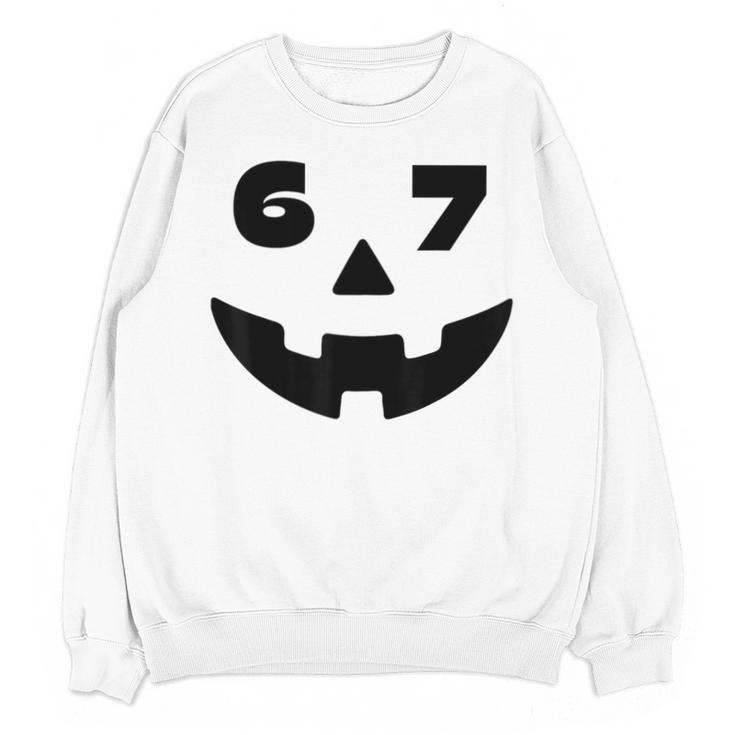 Six Seven Halloween Costume For Students Teachers 6 7 Unisex Sweatshirt