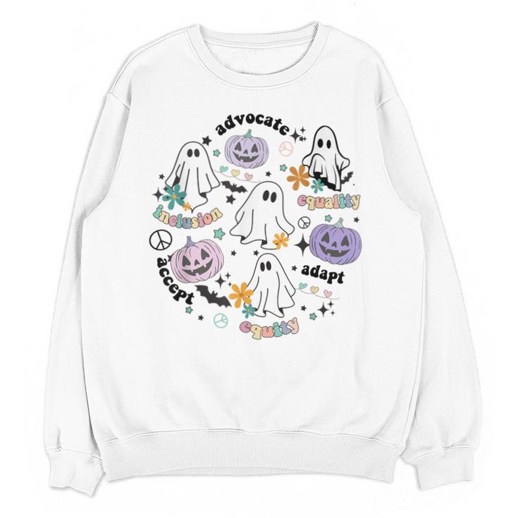 Special Education Teacher Halloween Pumpkin Ghost Inclusion Unisex Sweatshirt