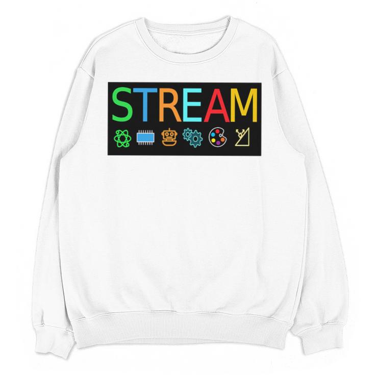 Stream Technology Robotics Shirt For Teachers And Students Premium Tri-Blend Unisex Sweatshirt