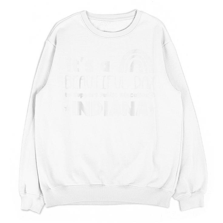 Support Public Education Teacher Red For Ed Indiana Unisex Sweatshirt