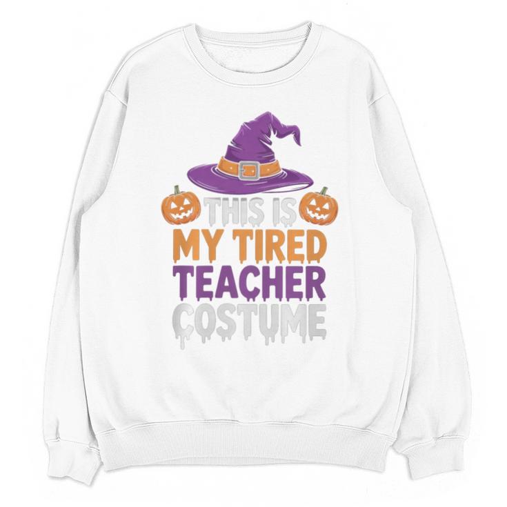 This Is My Tired Teacher Costume Halloween Premium Tri-Blend Unisex Sweatshirt