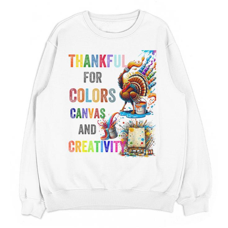 Turkey Thanksgiving Art Teacher Costume Tee For Artists Unisex Sweatshirt
