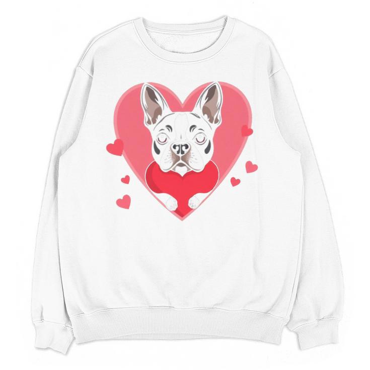 Valentine's Day Boston Terrier Heart Unisex Sweatshirt
