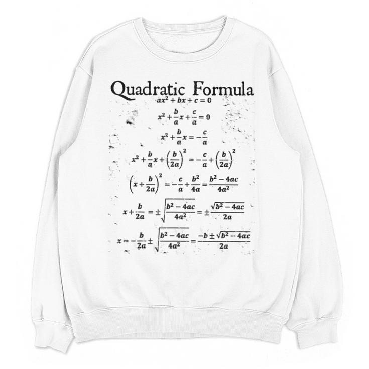 Vintage Nerdy Quadratic Formula Proof Algebra Math Teacher Unisex Sweatshirt