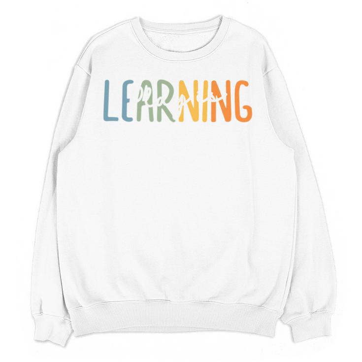 Vintage Play Is Learning Back To School Toddler Teacher Unisex Sweatshirt
