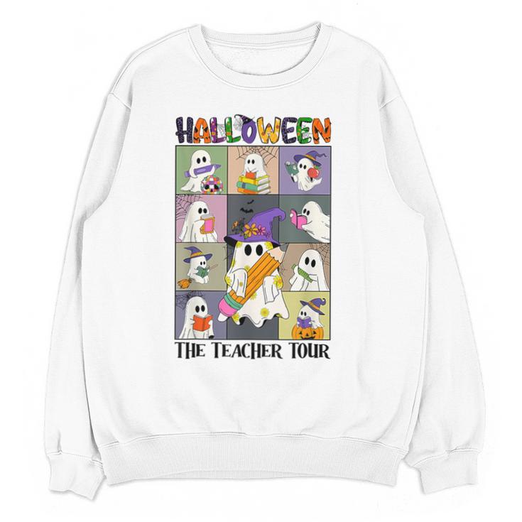 Women Halloween The Teacher Tour Ghosts Pencil Pumpkins Unisex Sweatshirt, trending gift