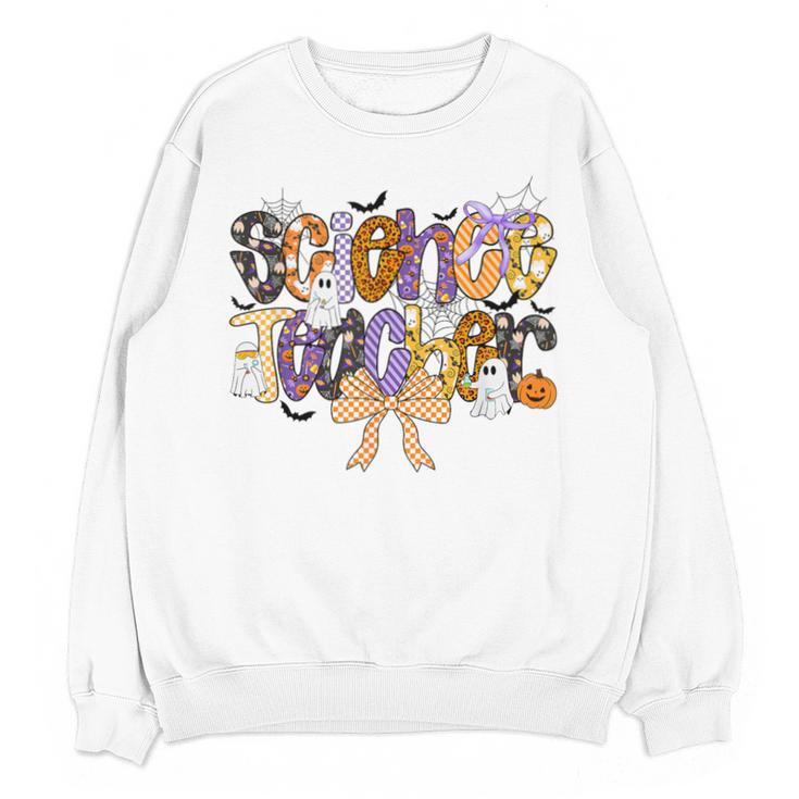 Women Spooky Science Teacher Halloween Science Stem Teacher Unisex Sweatshirt