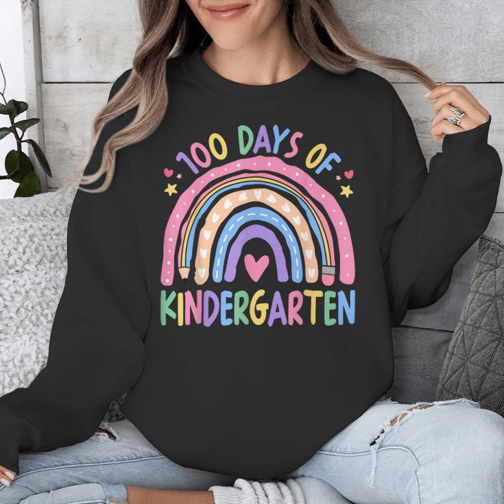 100th Day Of Kindergarten Teacher Kids 100 Days Smarter Unisex Sweatshirt, funny design