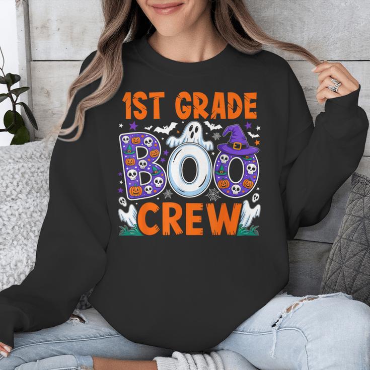 1st Grade Boo Crew First Grade Teacher Kids Happy Halloween Unisex Sweatshirt, First Grade Teacher Gifts, funny design 1st Grade Boo Crew First Grade Teacher Kids Happy Halloween Unisex Sweatshirt, First Grade Teacher Gifts, funny design