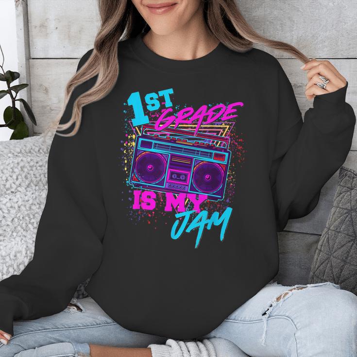 1st Grade Is My Jam Vintage 80s 80's Teacher Student Retro Unisex Sweatshirt, funny design 1st Grade Is My Jam Vintage 80s 80's Teacher Student Retro Unisex Sweatshirt, funny design